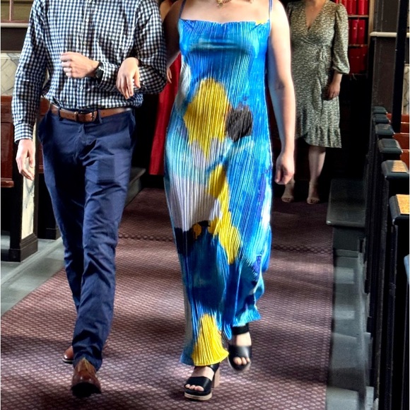 Pleated Maxi Dress Summer Wedding Guest Dr - Picture 6 of 6